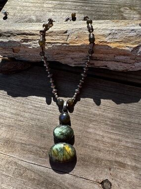 Sterling Silver and Labradorite Necklace and Pendant